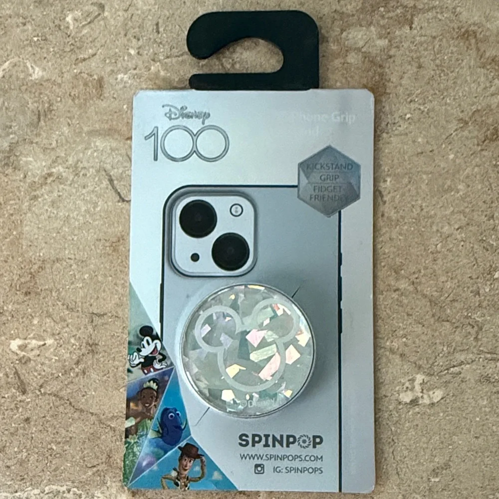 Disney SpinPop Phone Grip - Iridescent Silver
